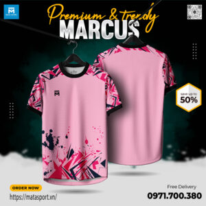 Áo thể thao MARCUS hồng pastel – Cá tính, tiện dụng cho mọi hoạt động