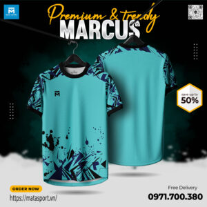 Áo thể thao MARCUS xanh ngọc - Phá cách và năng động