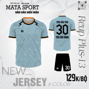 Áo Đá Banh Mata Sport Reup Plus-13 Màu Xanh Da Trời Pastel