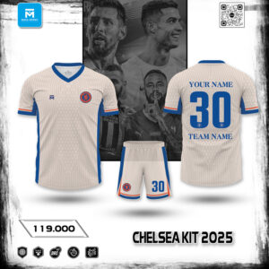 Chelsea Kit 2025 - Màu Kem Trắng Ngà Pha Xám