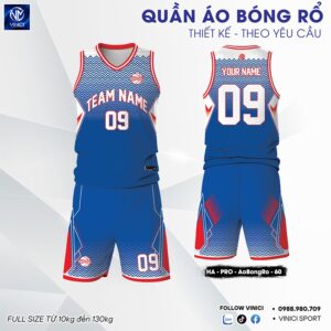 HA PRO Áo Bóng Rổ Xanh Dương Đậm Thiết Kế Zigzag Thể Thao