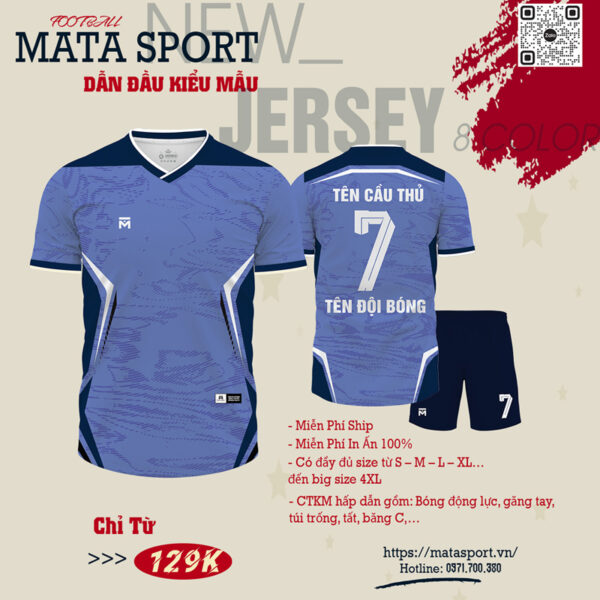 Áo Bóng Đá Thiết Kế Màu Tím Xanh – Đẳng Cấp & Cá Tính Cùng MATA SPORT