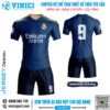 Áo đấu Real Madrid 2021-2022 xanh navy họa tiết graffiti viền vàng