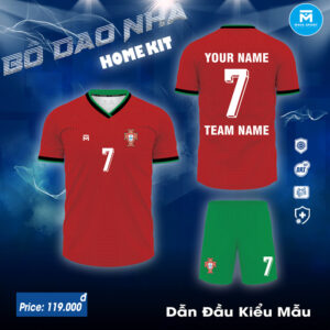 Áo Bóng Đá Bồ Đào Nha Home Kit Màu Đỏ 2024