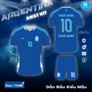 Áo Đội Tuyển Argentina Sân Khách 2024 Xanh Dương