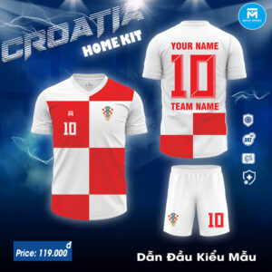 Croatia Home Kit 2024 - Đỏ Trắng Đam Mê Cháy Bỏng