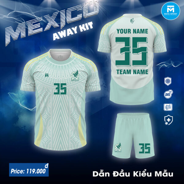 Mexico Away Kit 2024 Màu Xanh Mint - Thiết Kế Aztec Đậm Chất Văn Hóa