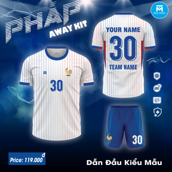 Áo Đội Tuyển Pháp 2024 Sân Khách Trắng (Pháp Away Kit)