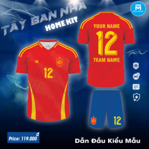 Áo bóng đá đội tuyển Tây Ban Nha sân nhà 2024 - Đỏ mạnh mẽ