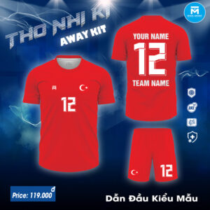 Áo Bóng Đá Thổ Nhĩ Kỳ Away Kit 2024 - Màu Đỏ Rực Rỡ
