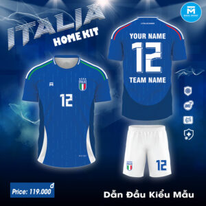 Italia Home Kit 2024 – Màu Xanh Dương Truyền Thống