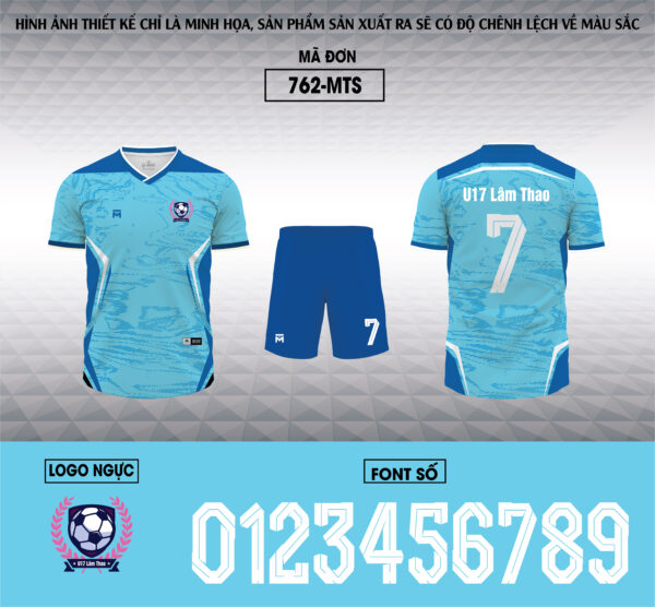 Bộ Đồng Phục Bóng Đá U17 – Màu Xanh Dương Nhạt & Cobalt Năng Động