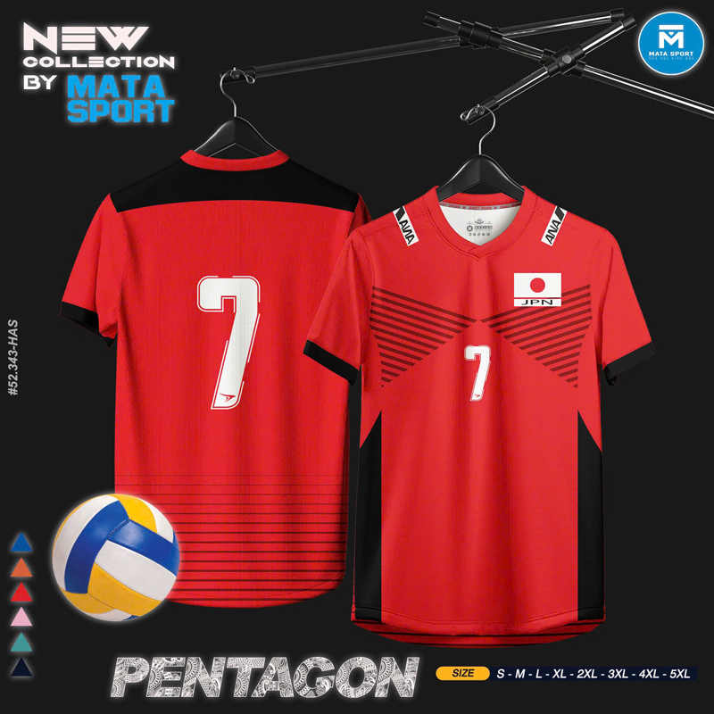 Áo thể thao Mata Sport màu đỏ đen phối sọc đen logo trắng