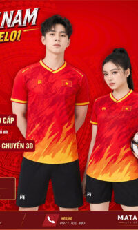 Áo Đội Tuyển Việt Nam Thiết Kế VN - EL01 Rực Lửa