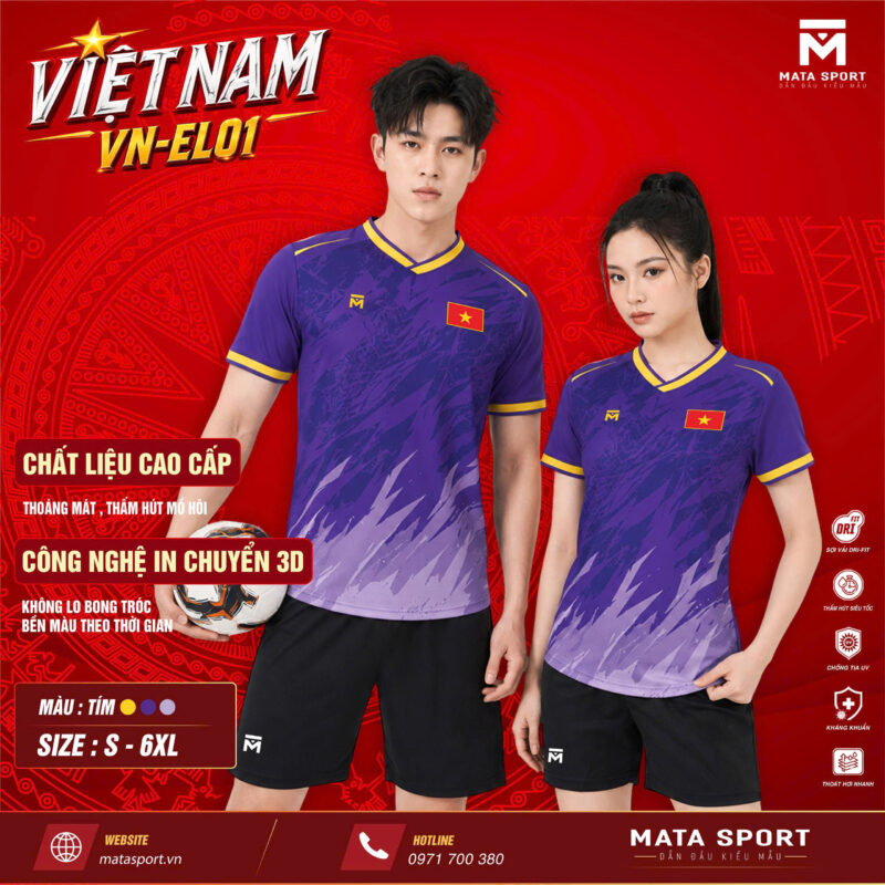 Áo Việt Nam thiết kế màu tím đẹp
